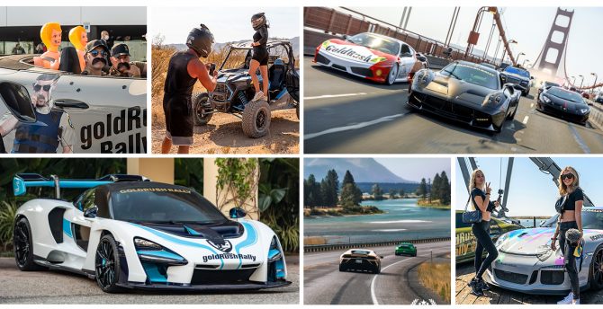 People and cars at event